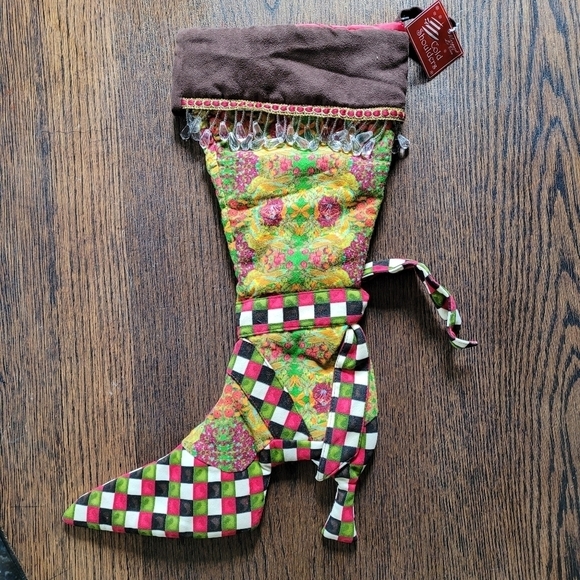 cold shoulder Other - Cold Shoulders Hand-Crafted High Heel Christmas Stocking with Beads NEW with tag